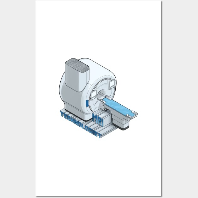 MRI technologist isometric illustration Wall Art by daddymactinus